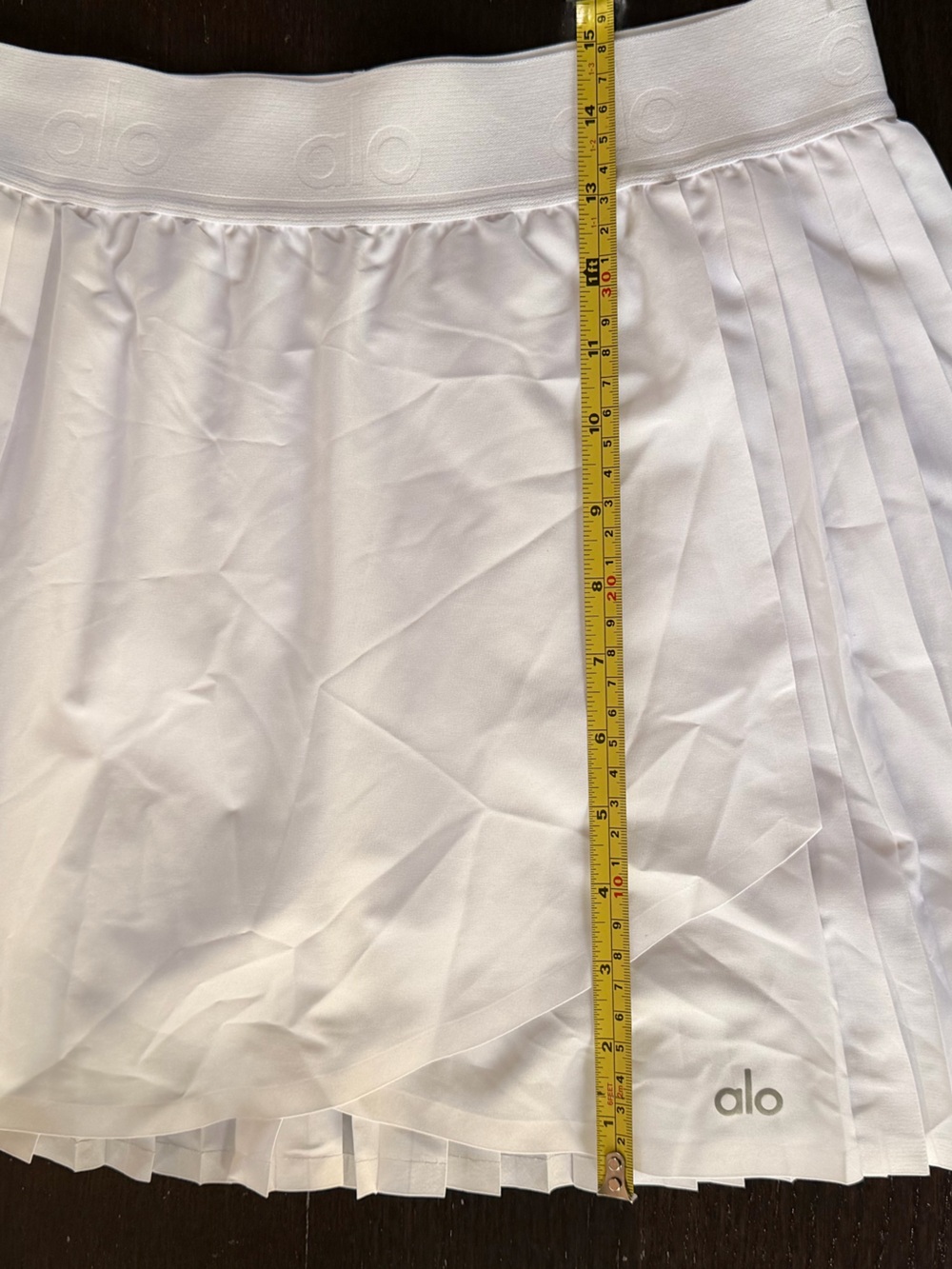 ALO Aces White Pleated Wrap Tennis Skirt - Picture 8 of 10